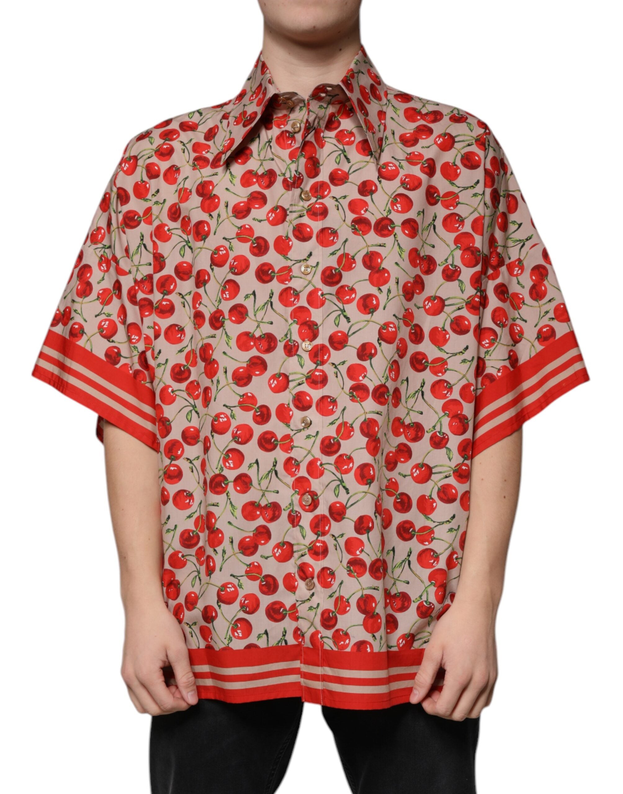 Chemise Dolce & Gabbana beige cerise