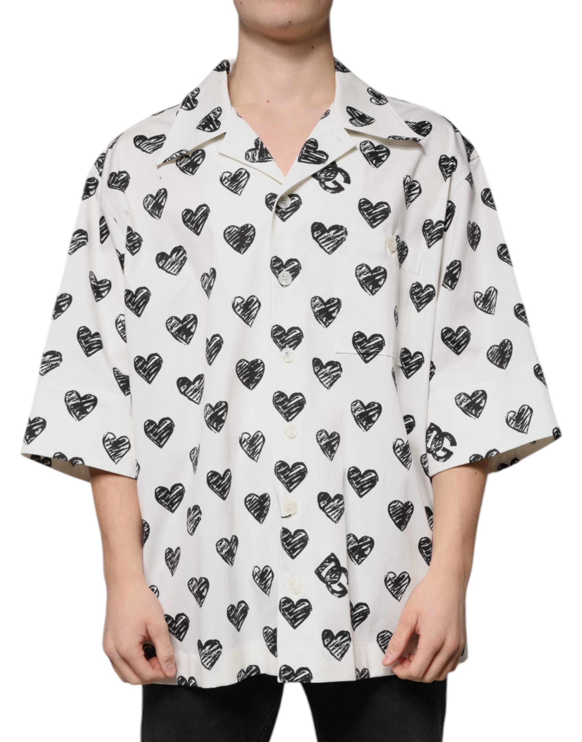 Chemise Dolce & Gabbana cœur blanche
