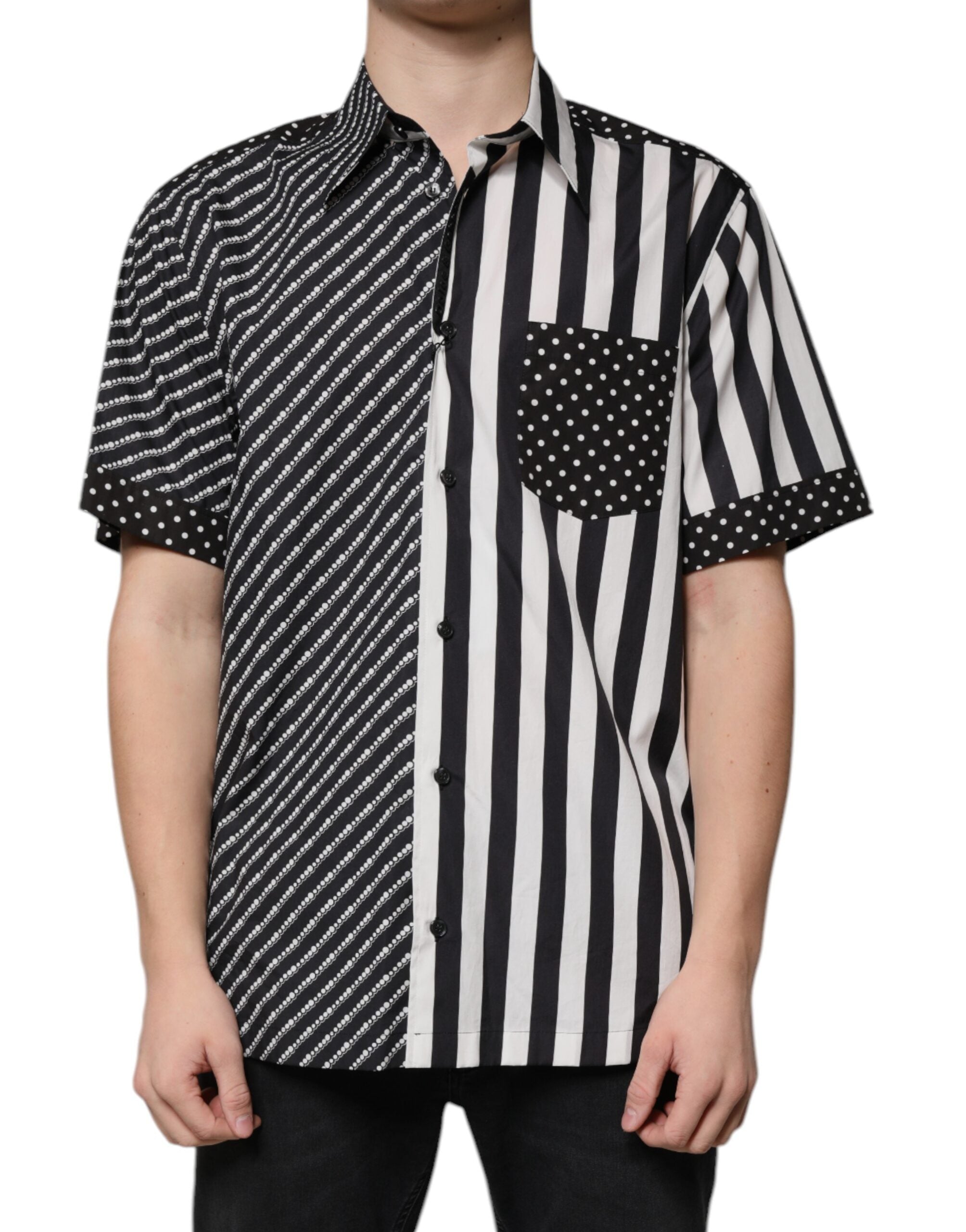 Chemise Dolce & Gabbana à rayures noires et blanches