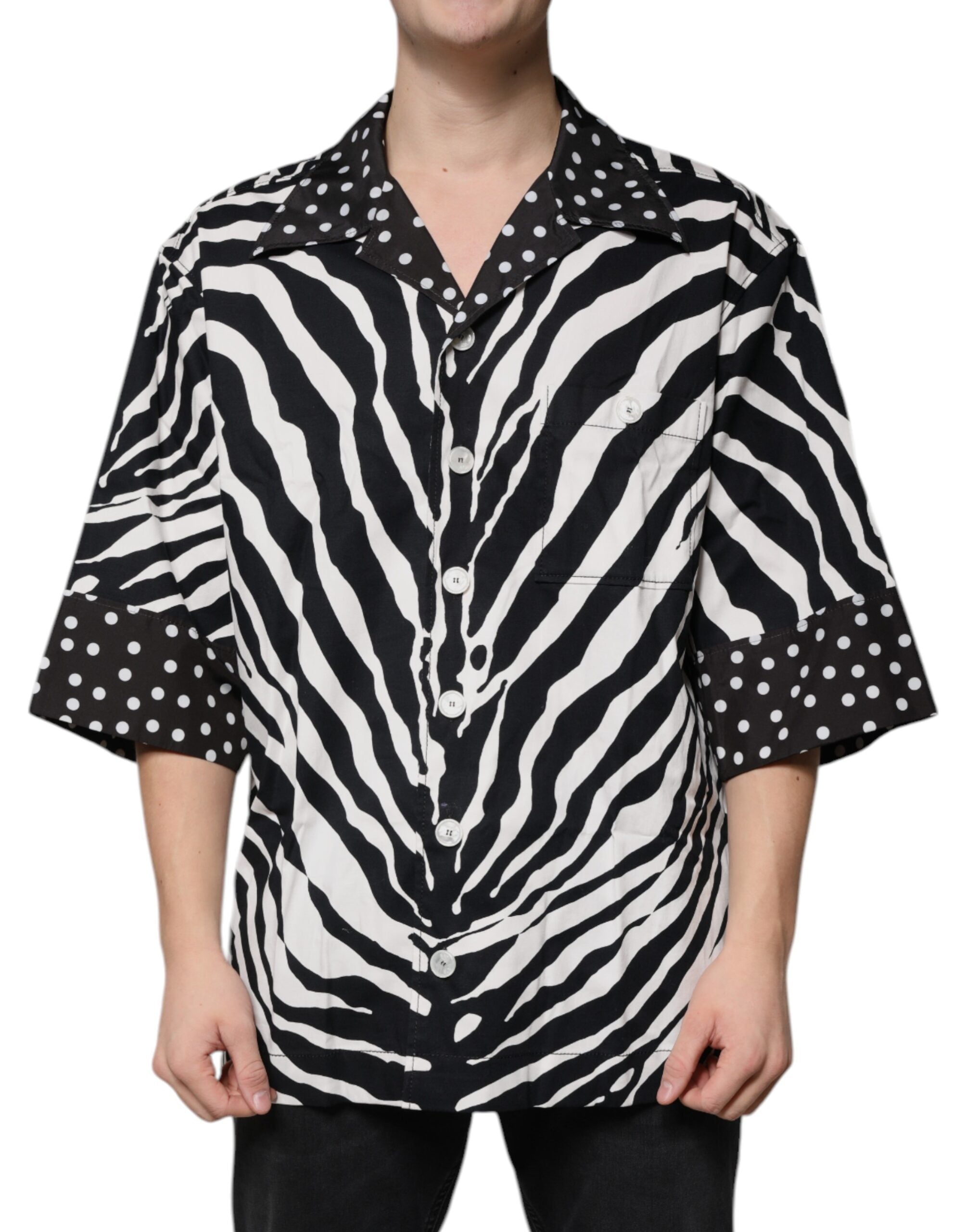 Chemise Dolce & Gabbana oversize noire et blanche