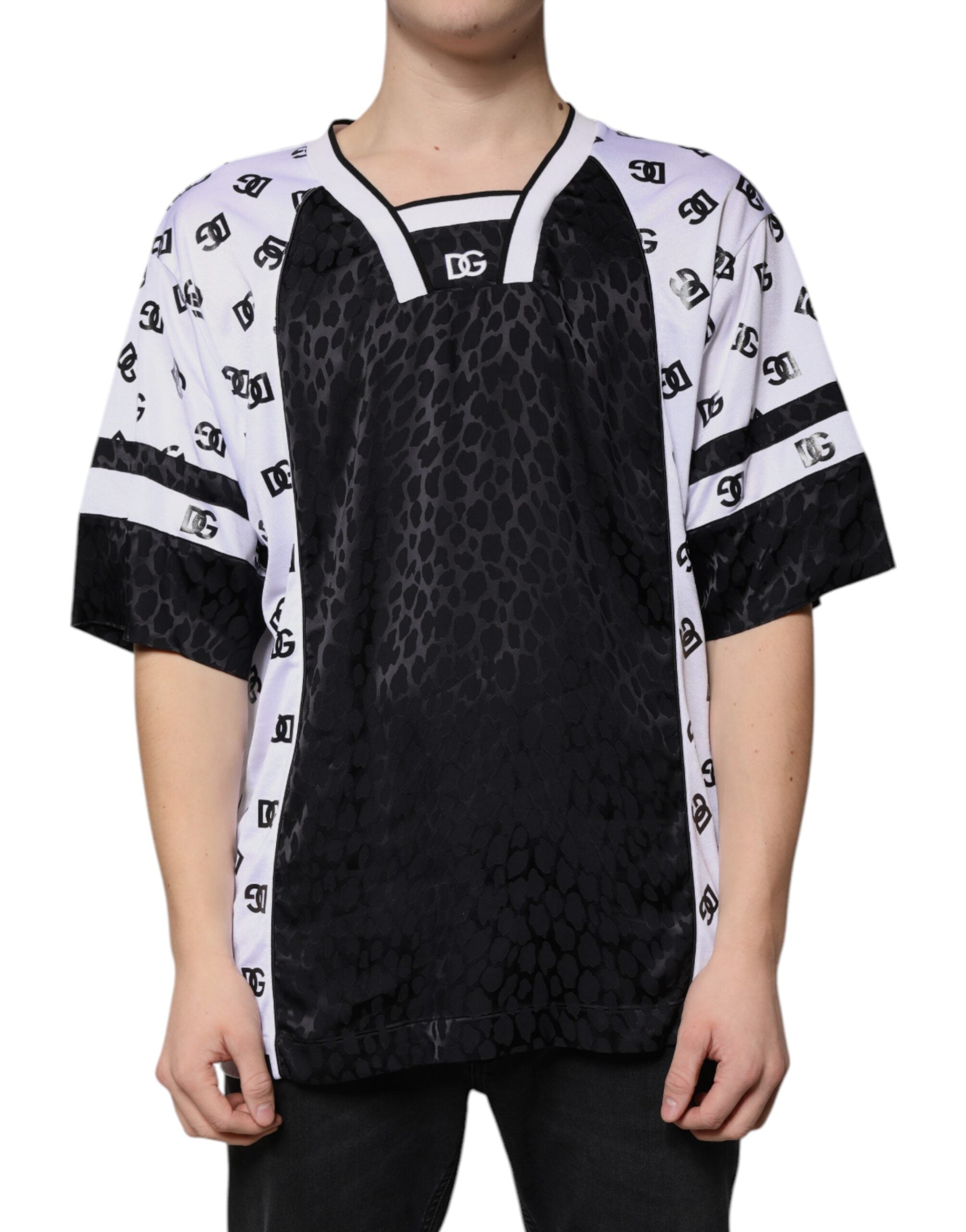 T-shirt Dolce & Gabbana à col carré noir