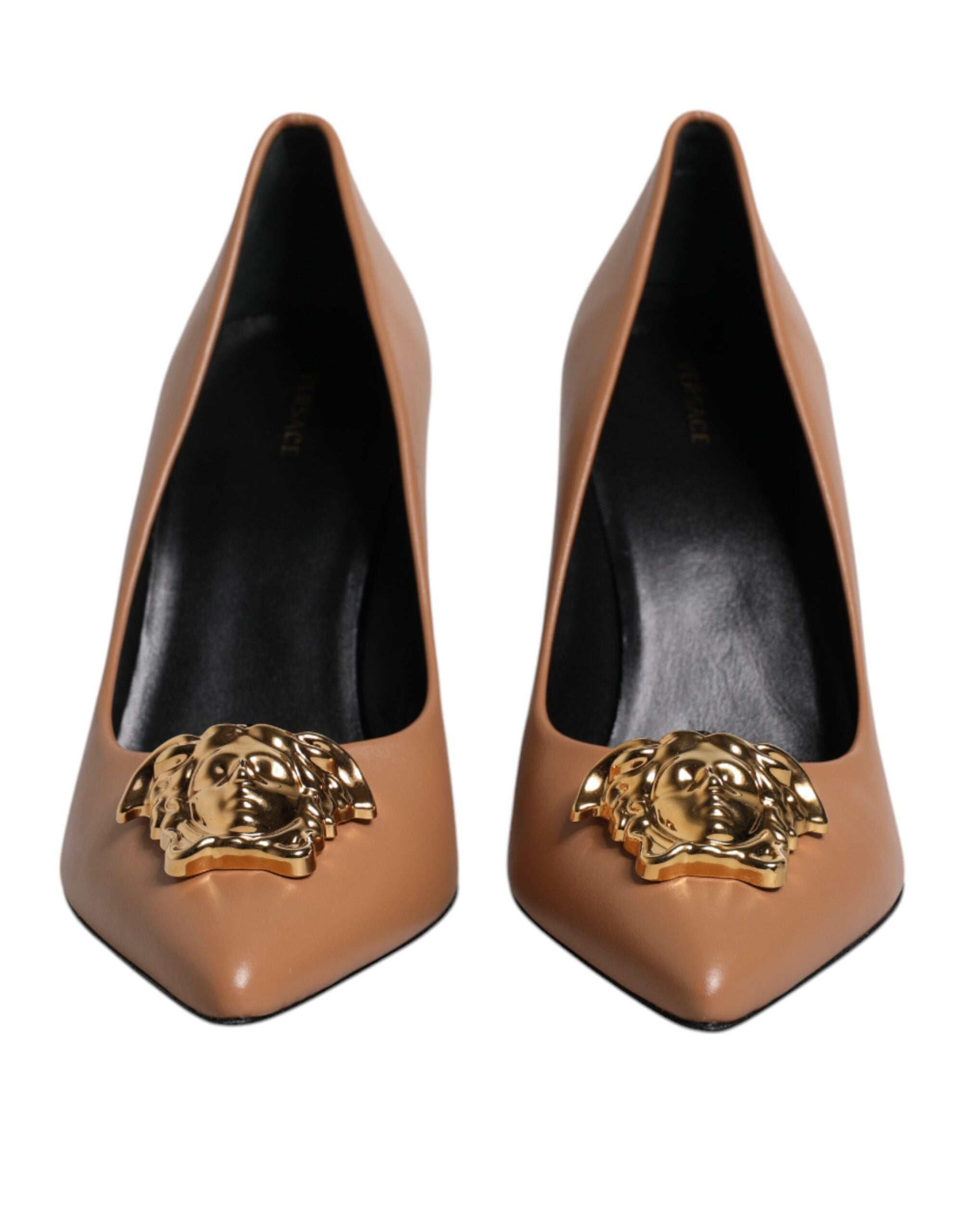 Pumps Versace en cuir marron
