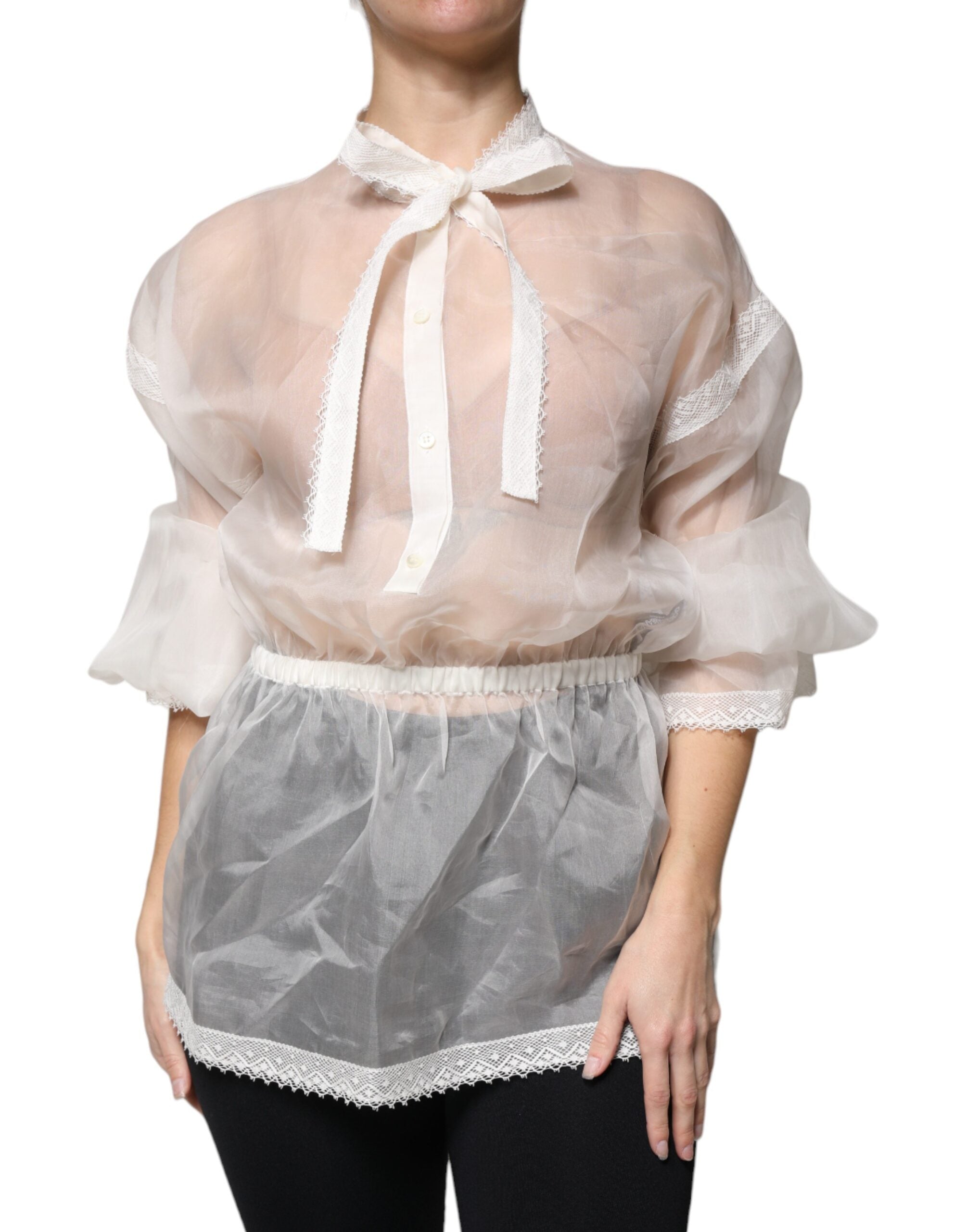 Blouse Dolce & Gabbana Ascot blanche