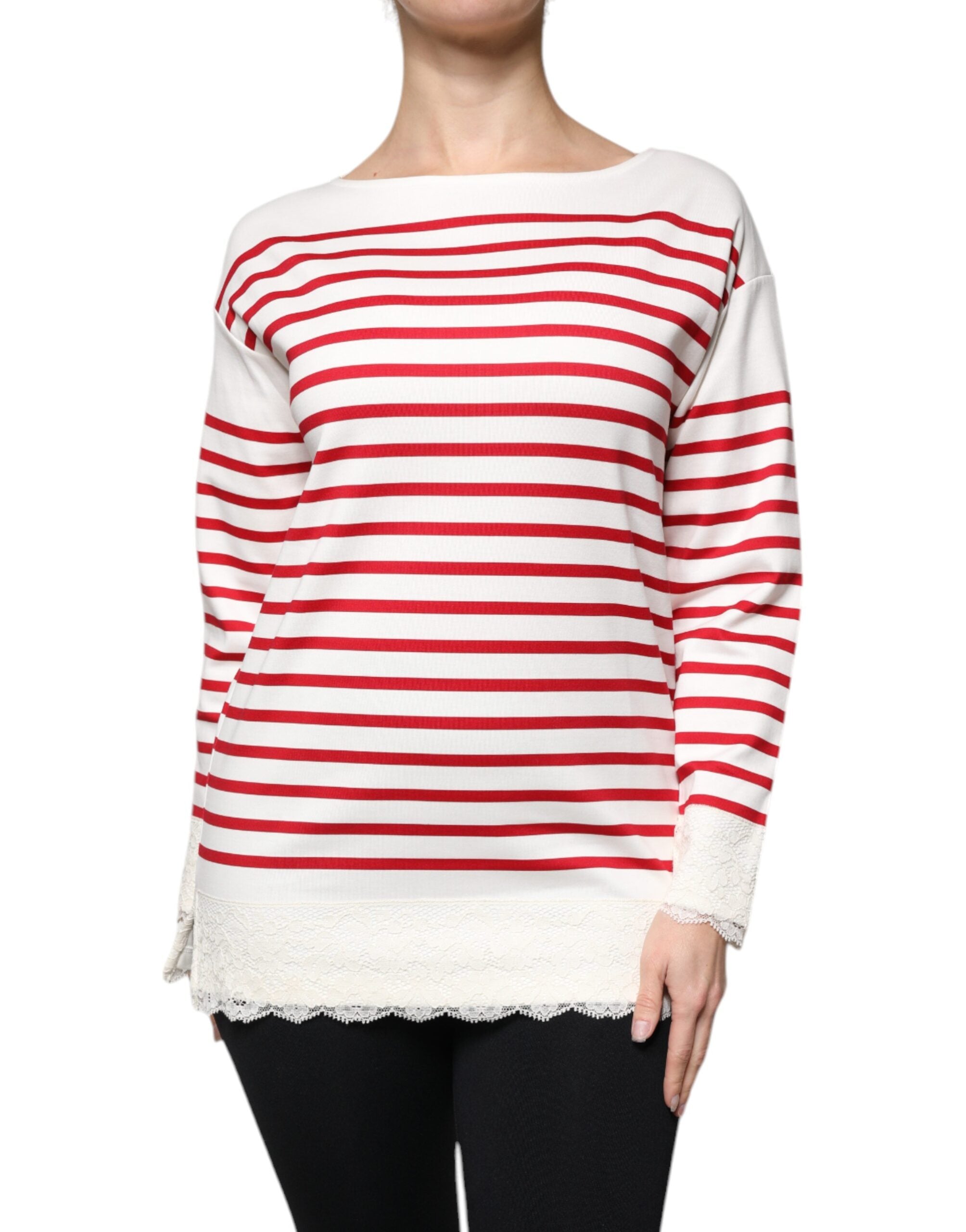 Blouse Dolce & Gabbana rayée blanche et rouge