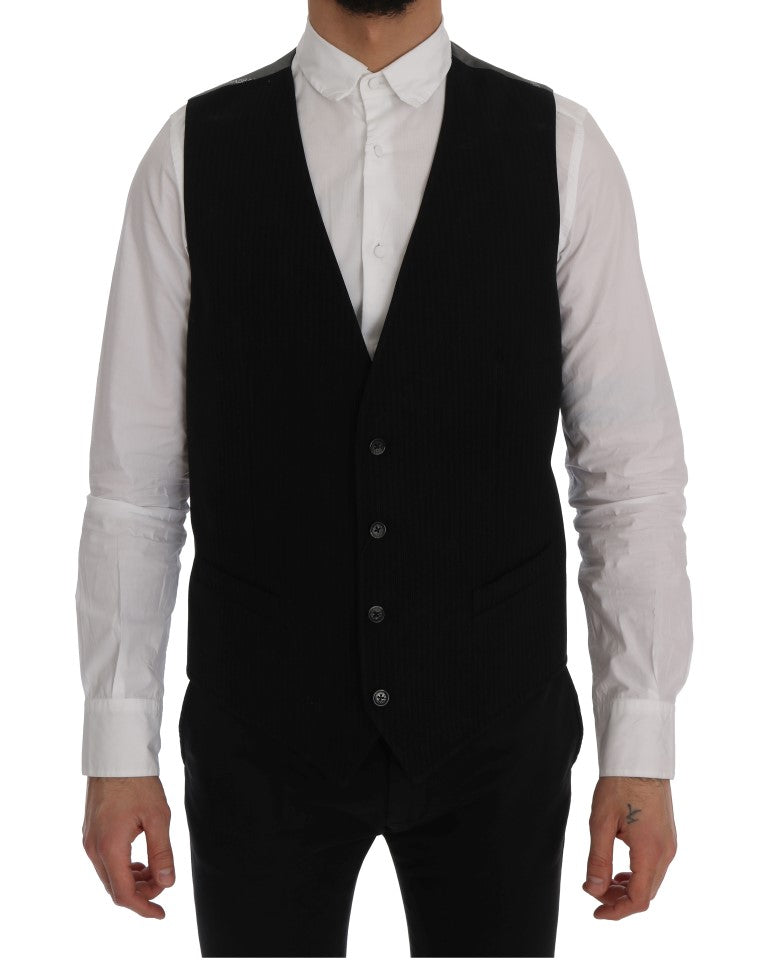 Gilet Dolce & Gabbana STAFF noir rayé