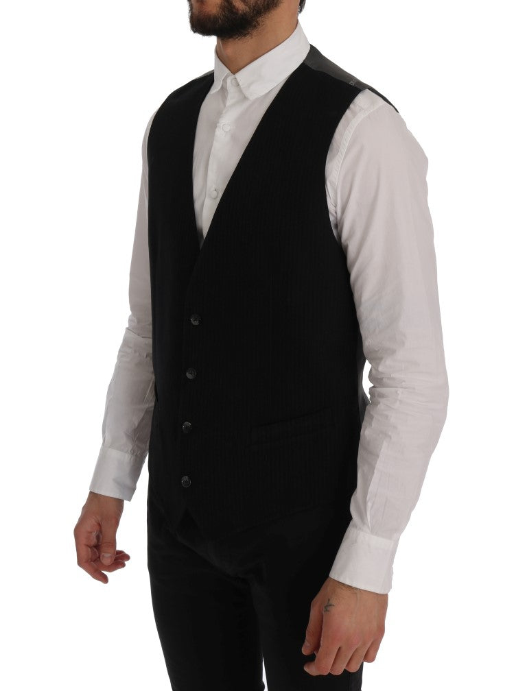 Gilet Dolce & Gabbana STAFF noir rayé