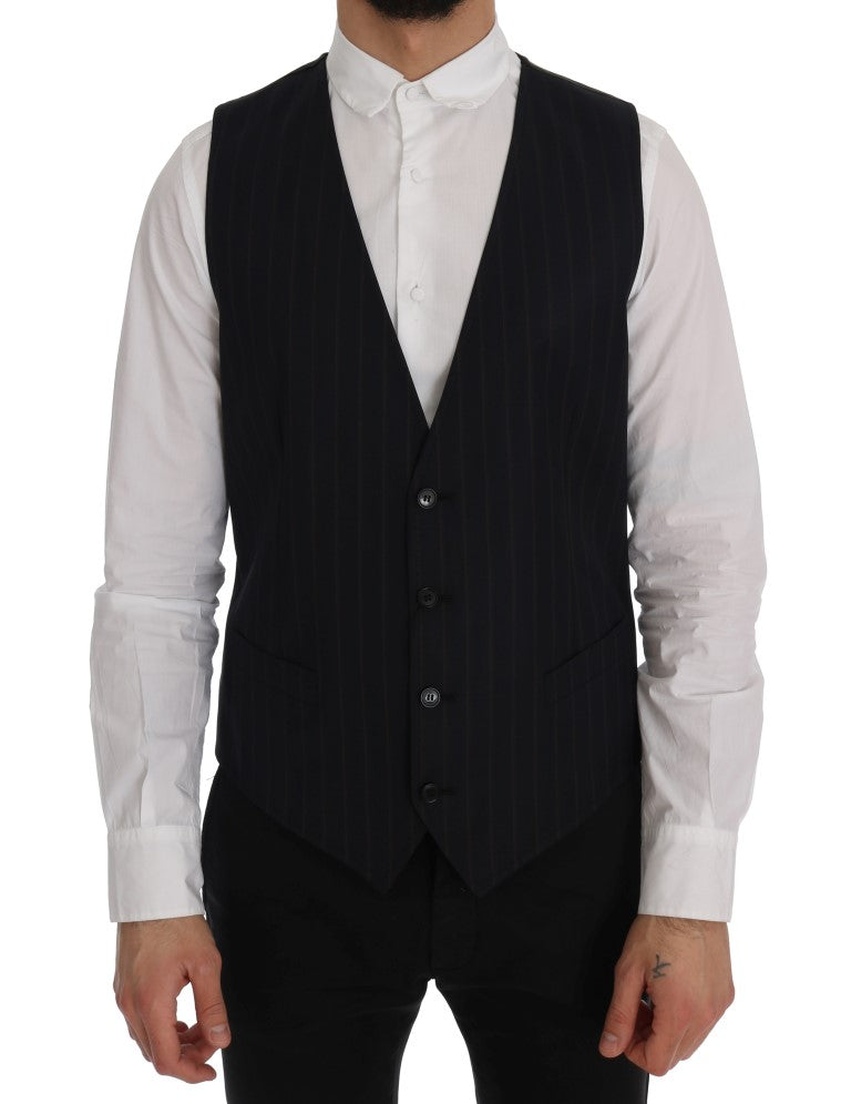 Gilet Dolce & Gabbana rayé bleu