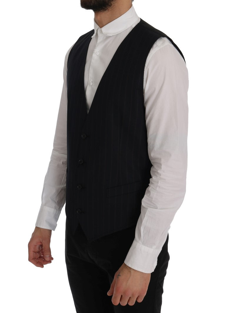Gilet Dolce & Gabbana rayé bleu