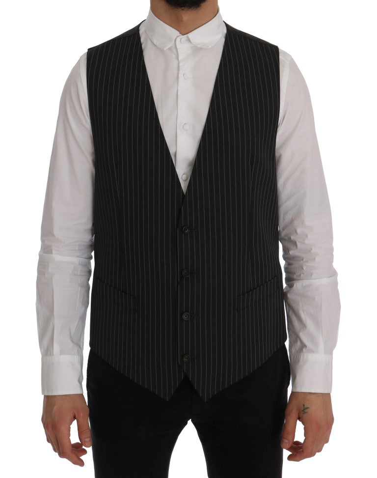 Gilet Dolce & Gabbana gris rayé