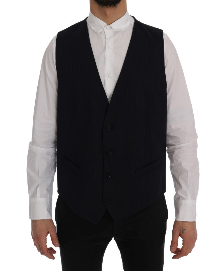 Gilet Dolce & Gabbana STAFF bleu rayé