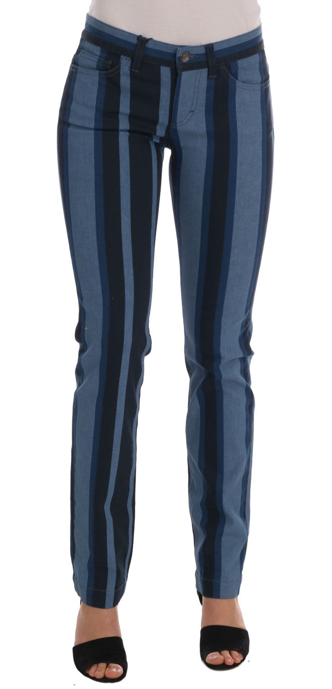 Jeans Dolce & Gabbana Girly rayés bleu