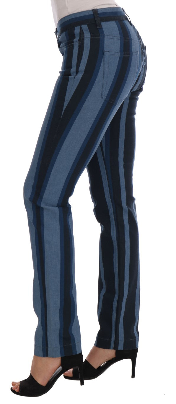 Jeans Dolce & Gabbana Girly rayés bleu
