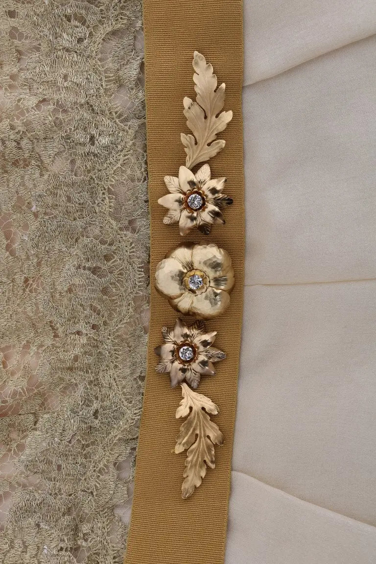Robe Dolce & Gabbana en soie beige Dolce & Gabbana