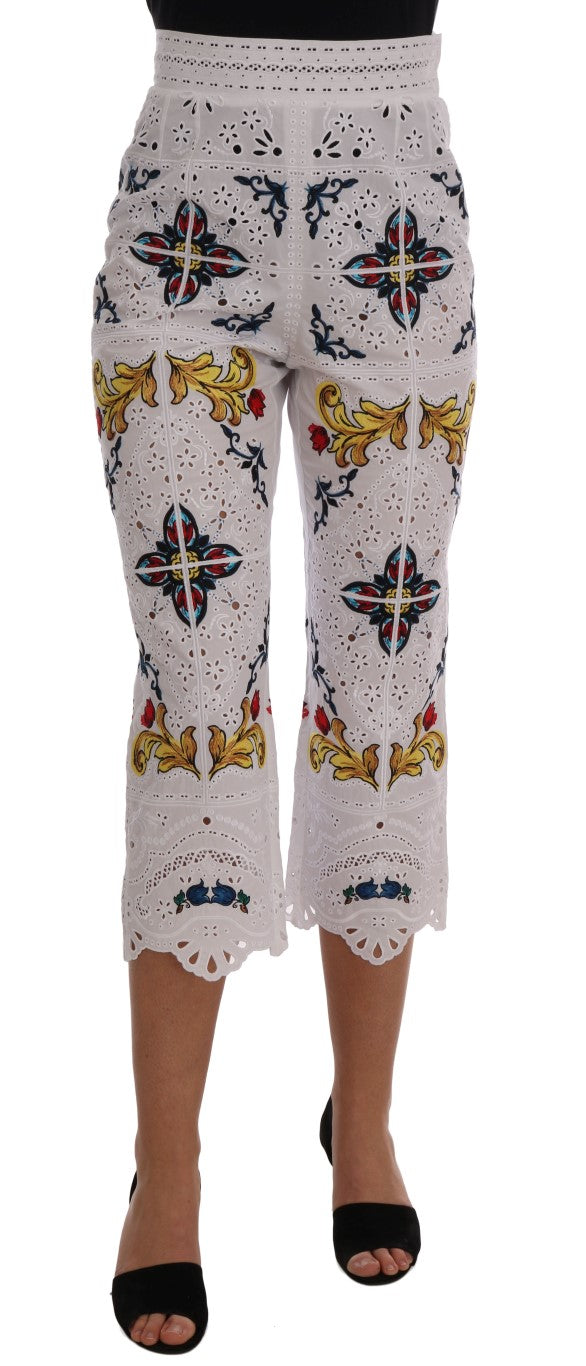 Pantalons Dolce & Gabbana Capri blancs