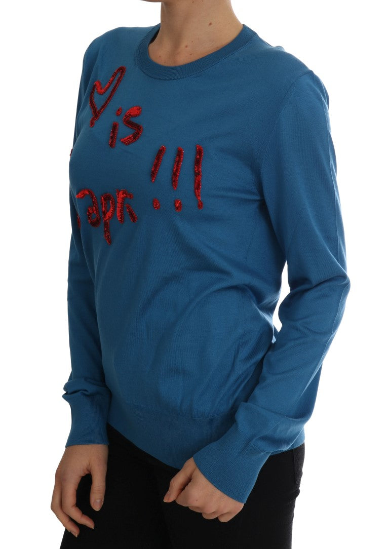 Pull Dolce & Gabbana Love is Capri bleu