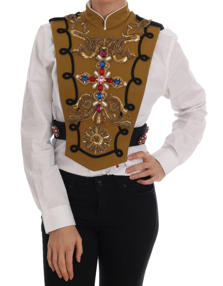 Gilet Dolce & Gabbana à croix jaune