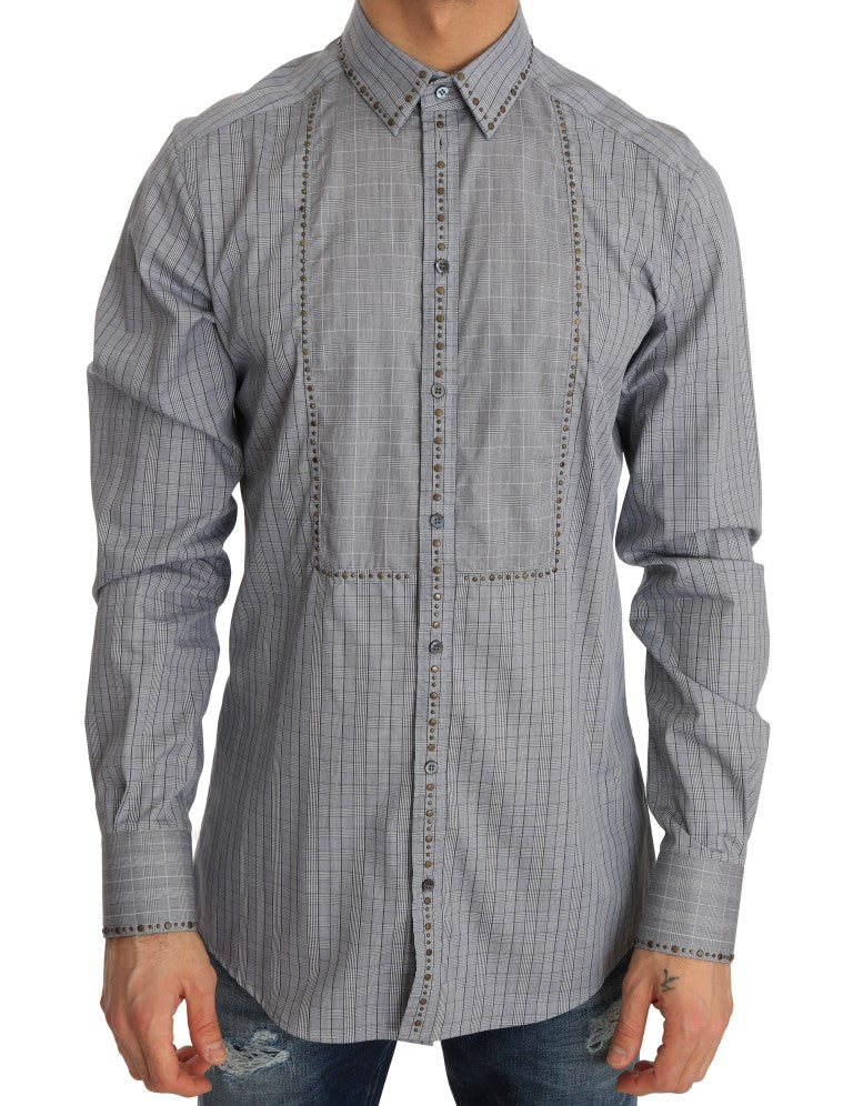 Chemise Dolce & Gabbana GOLD grise à carreaux
