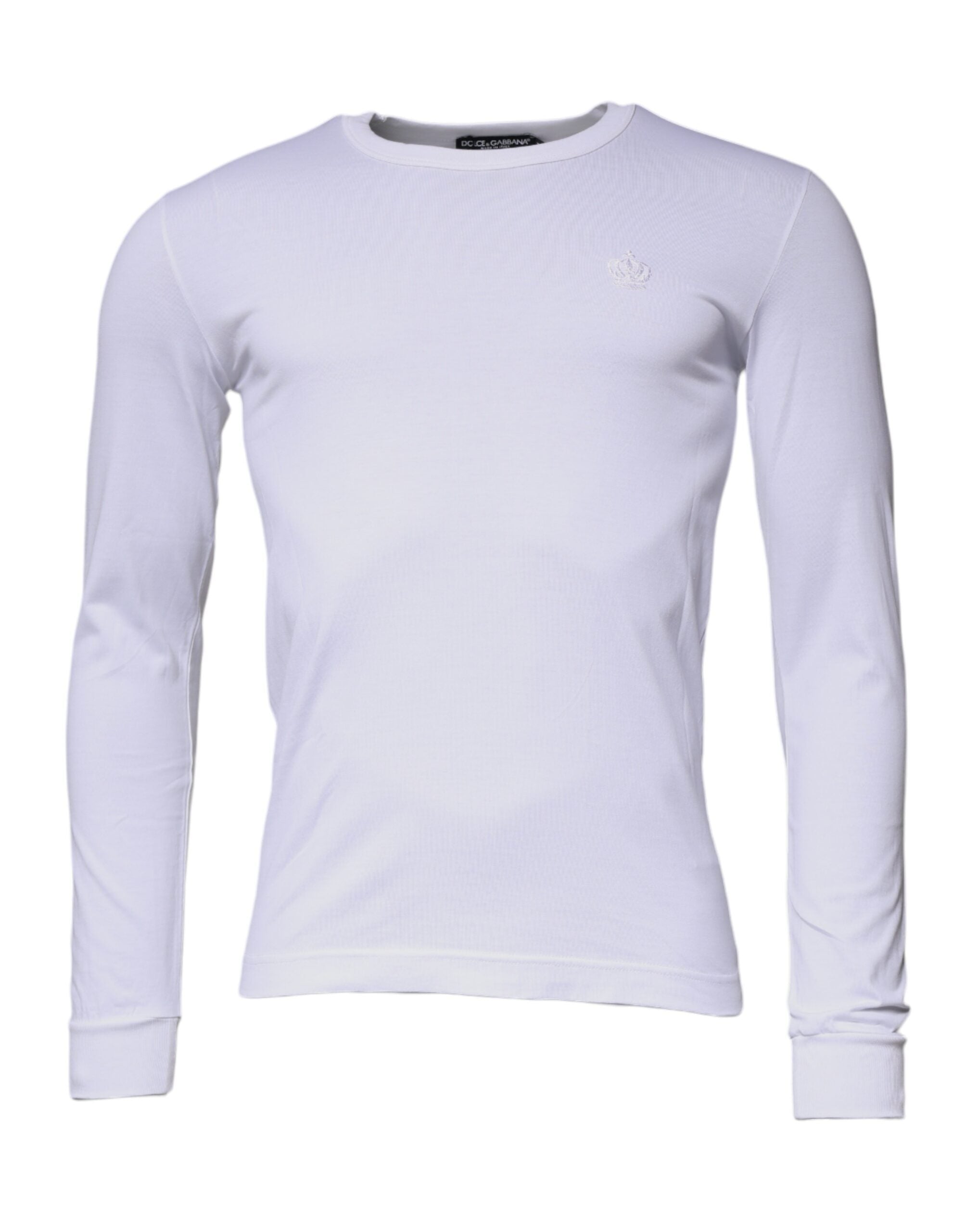 Pull DOLCE & GABBANA à col rond blanc