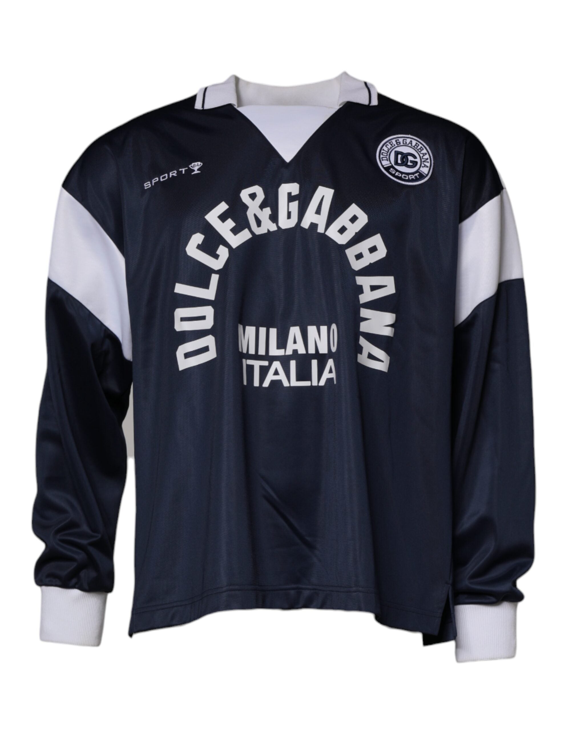 Pull col polo Dolce & Gabbana bleu
