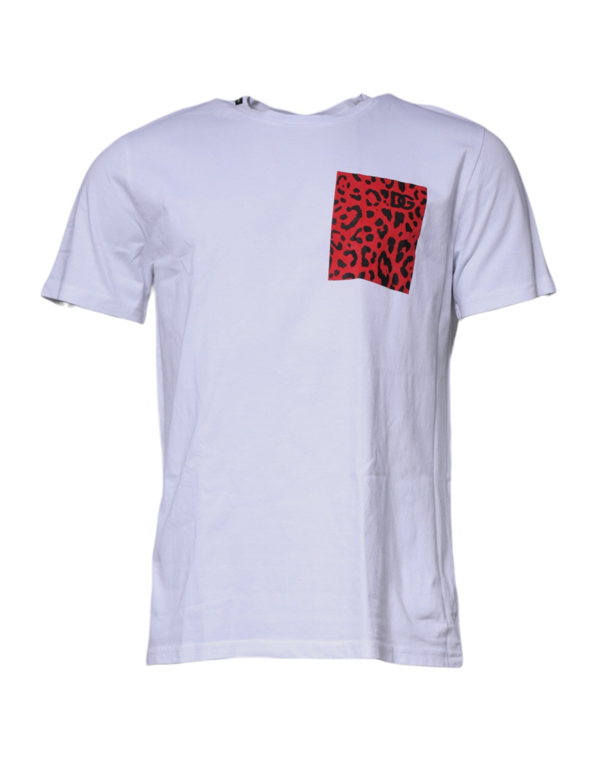 T-shirt Dolce & Gabbana léopard blanc rouge