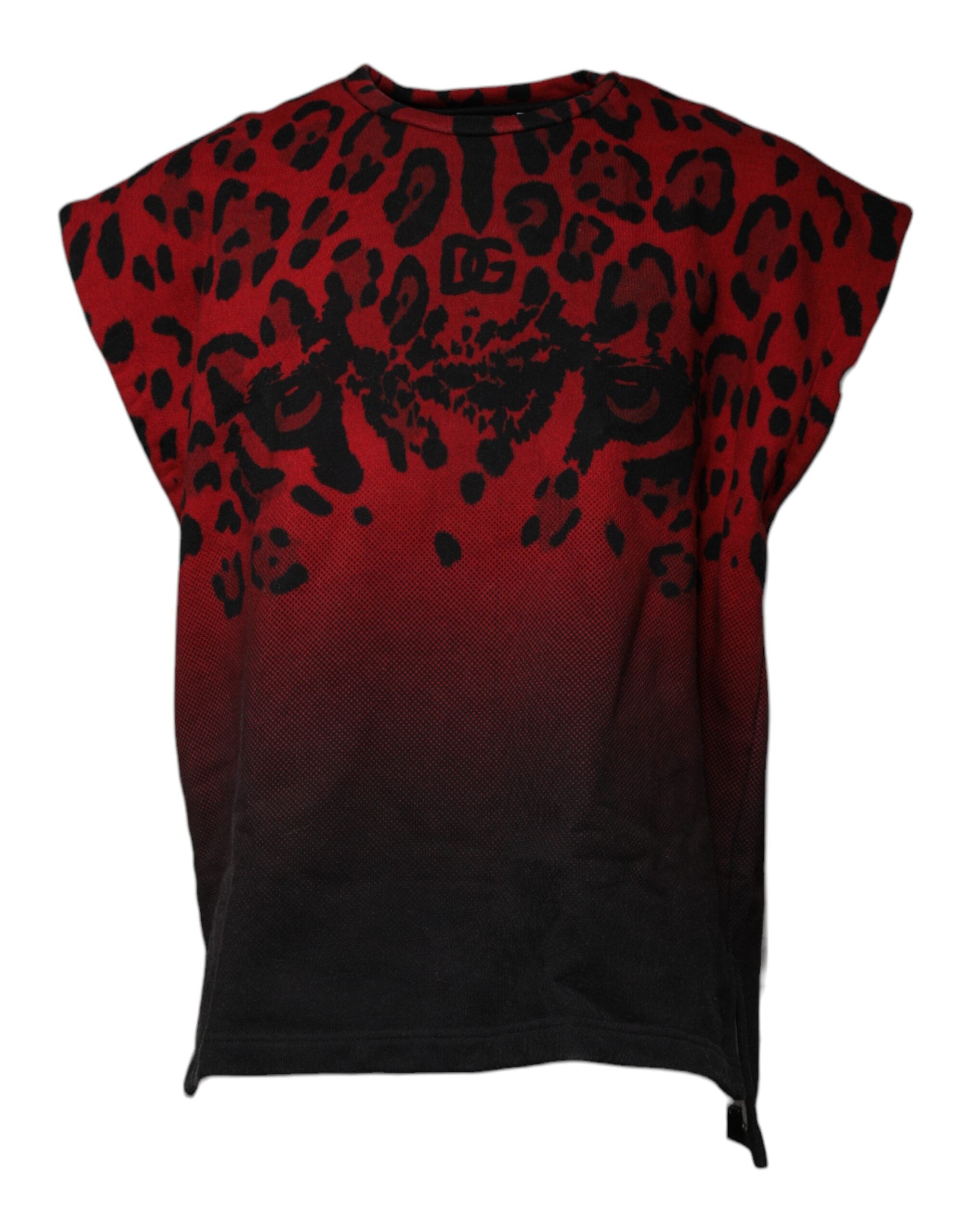 T-shirt Dolce & Gabbana rouge léopard