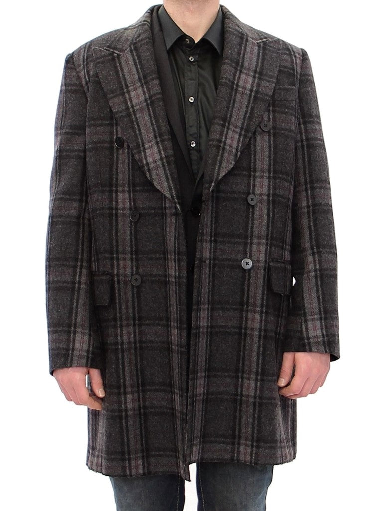 Manteau Dolce & Gabbana Sicilia gris checké