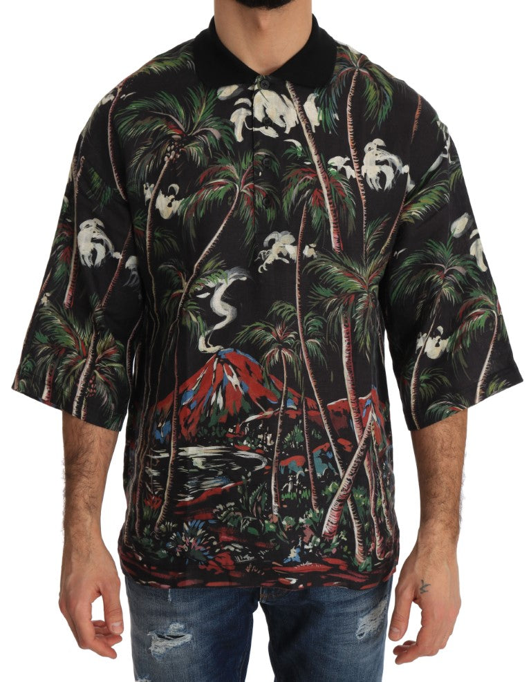 T-shirt Dolce & Gabbana Volcano Sicily noir