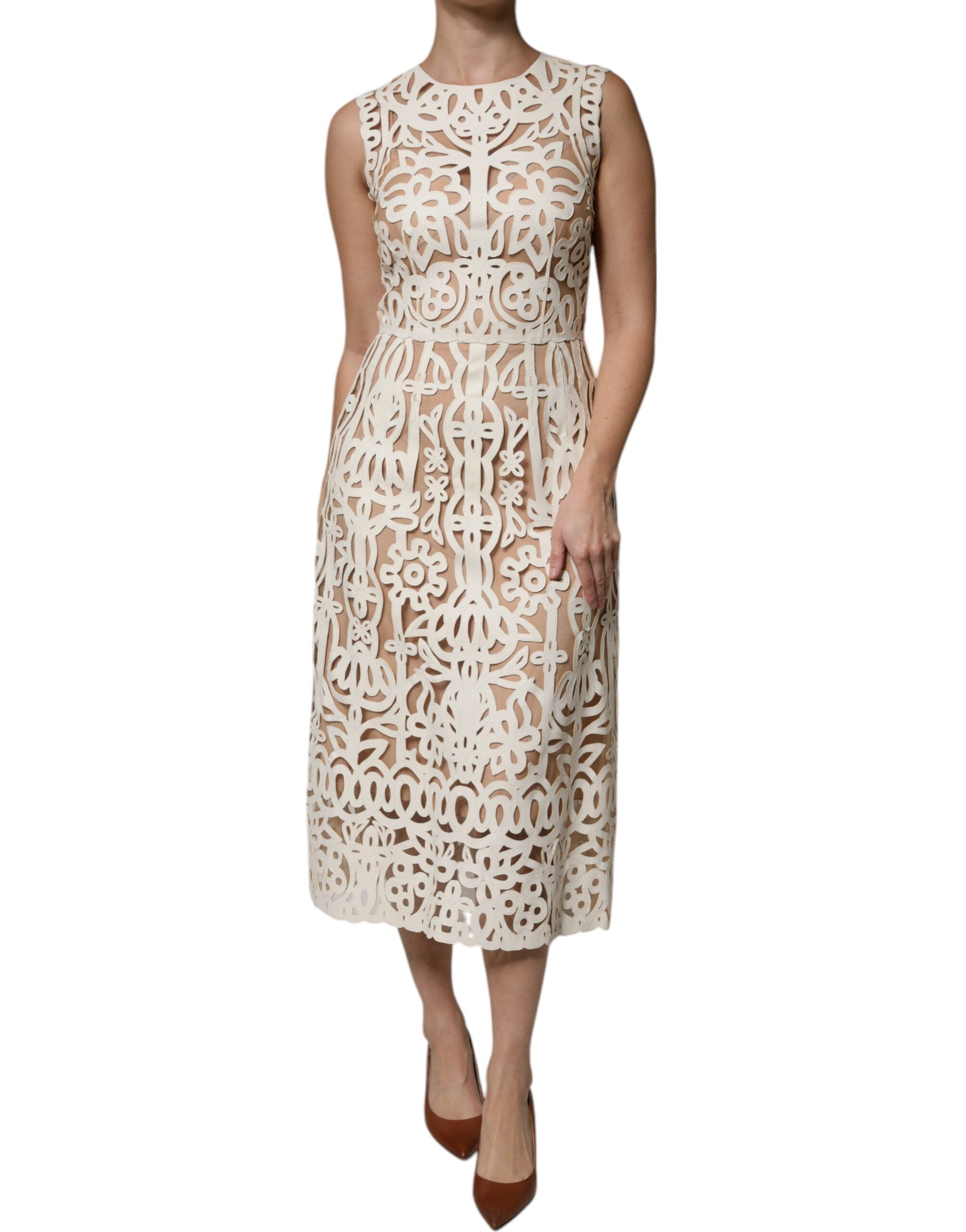 Robe midi Dolce & Gabbana blanche