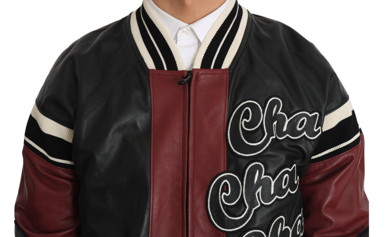 Veste Dolce & Gabbana Bomber noire et rouge