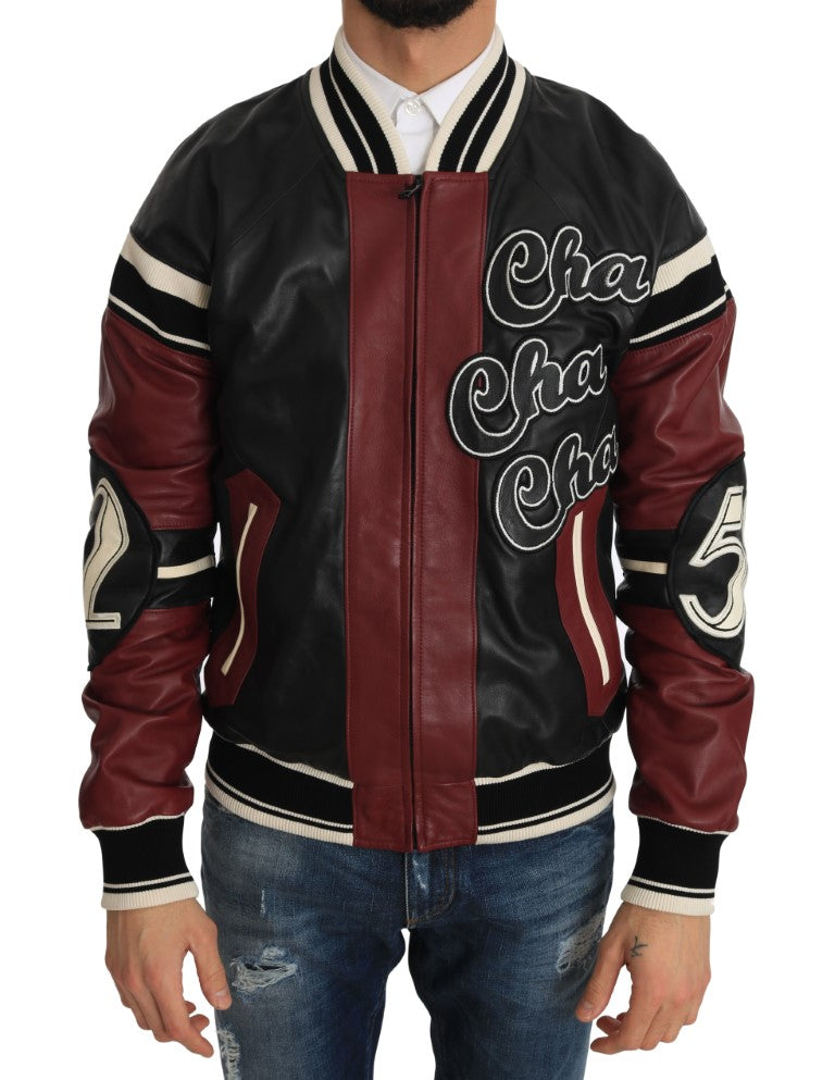 Veste Dolce & Gabbana Bomber noire et rouge