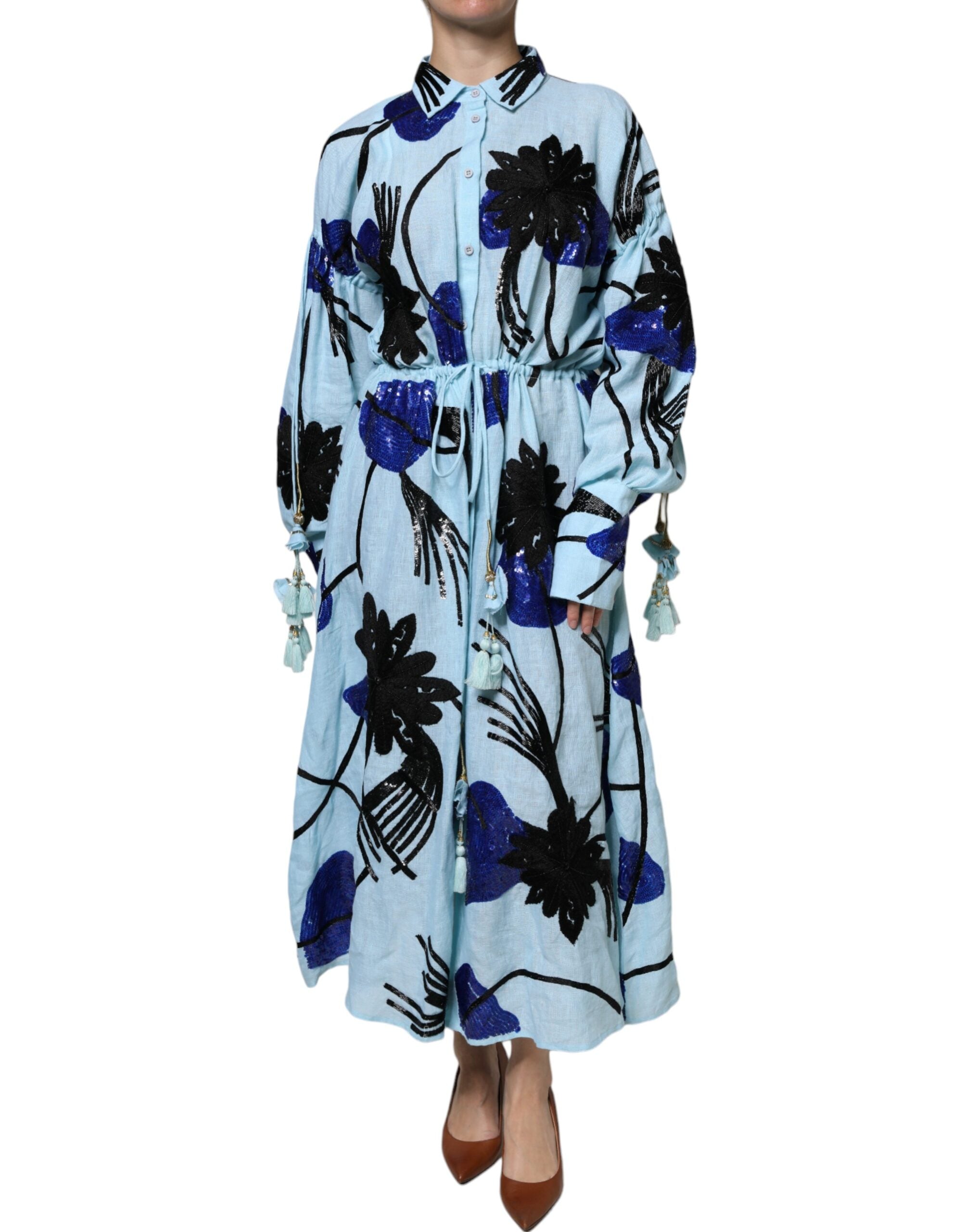 Robe chemise Christian Pellizzari bleu clair
