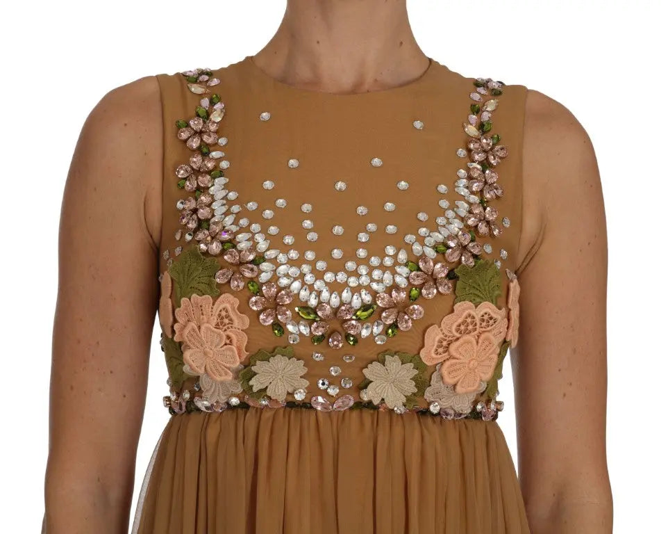Robe Dolce & Gabbana A-Line dorée Dolce & Gabbana