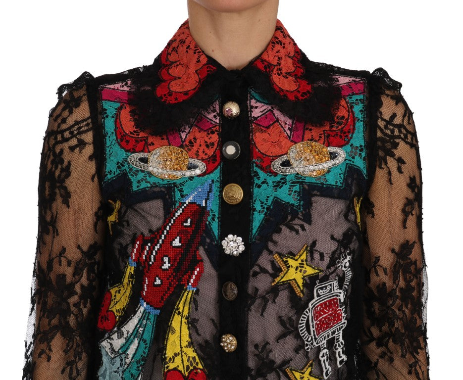 Chemisier Dolce & Gabbana SPACE noir