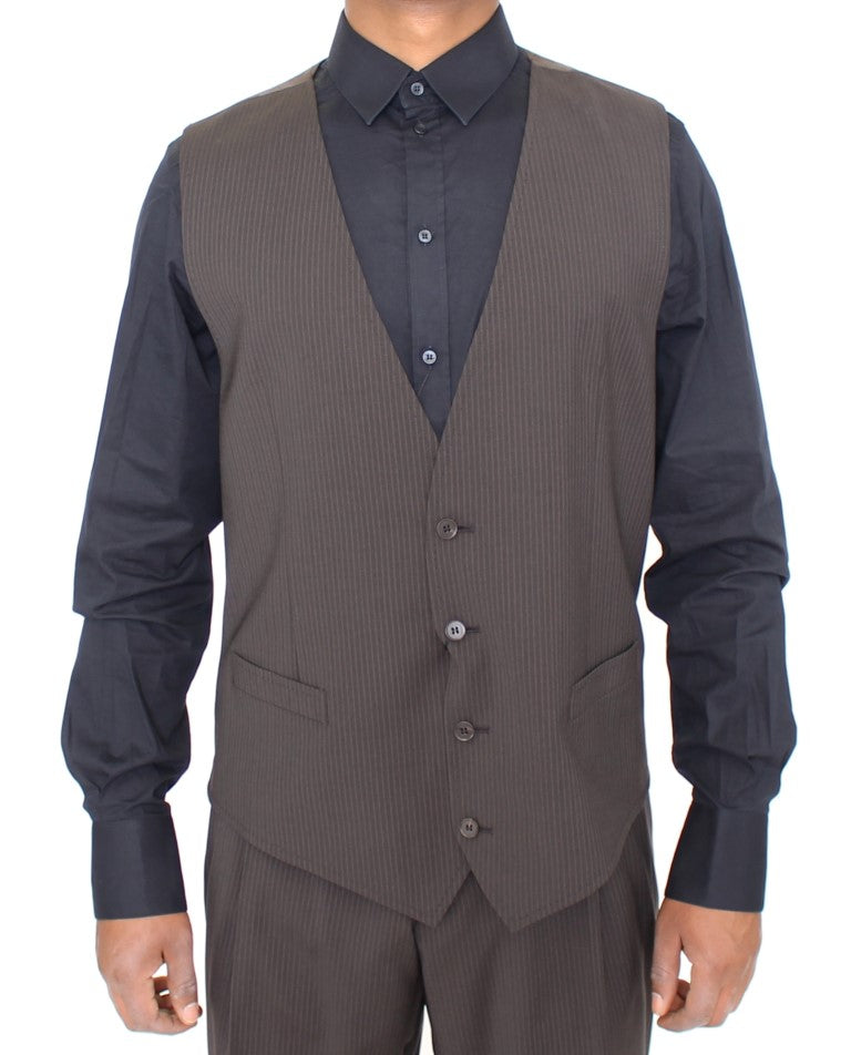 Gilet Dolce & Gabbana rayé marron