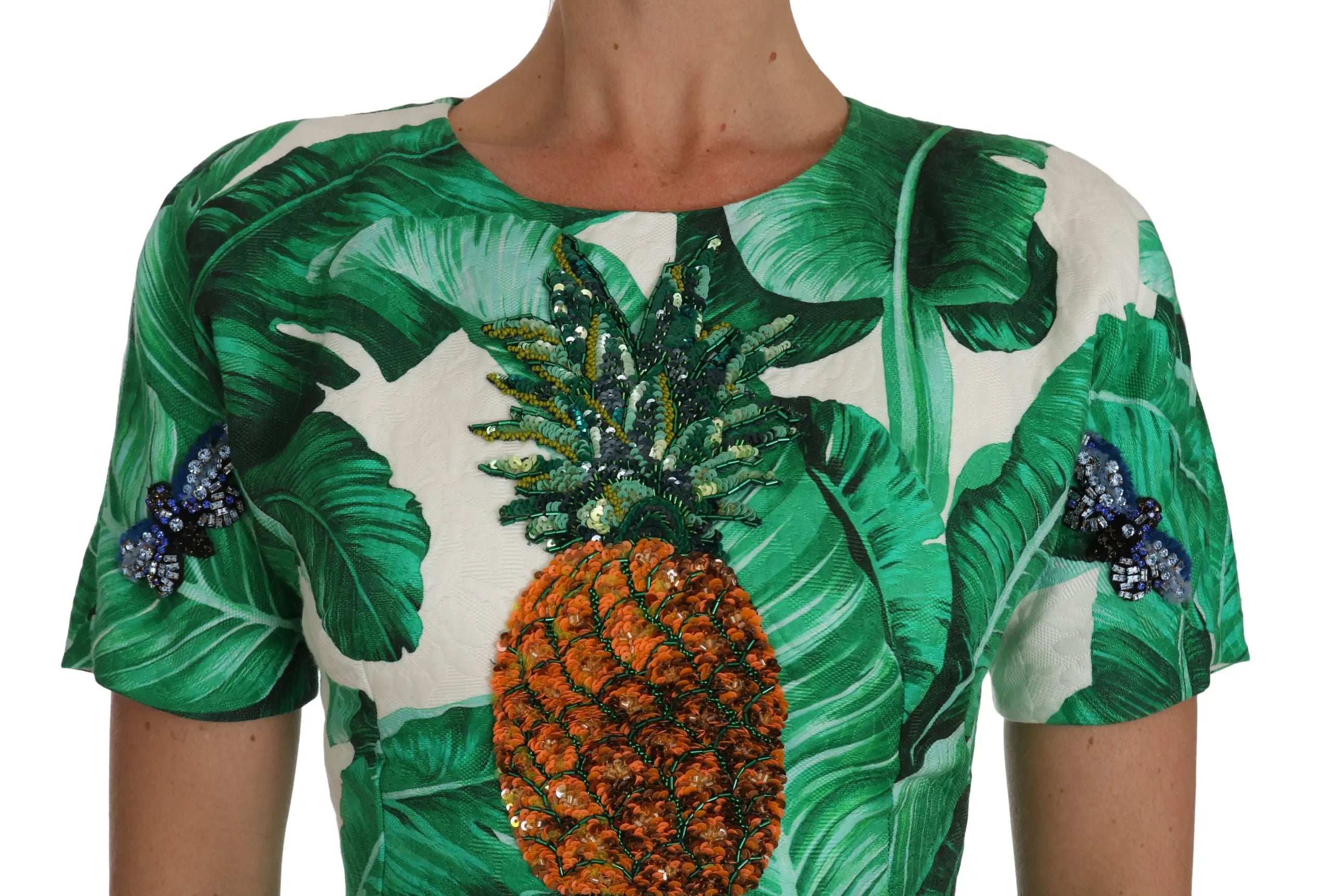 Robe Dolce & Gabbana A-Line verte Dolce & Gabbana