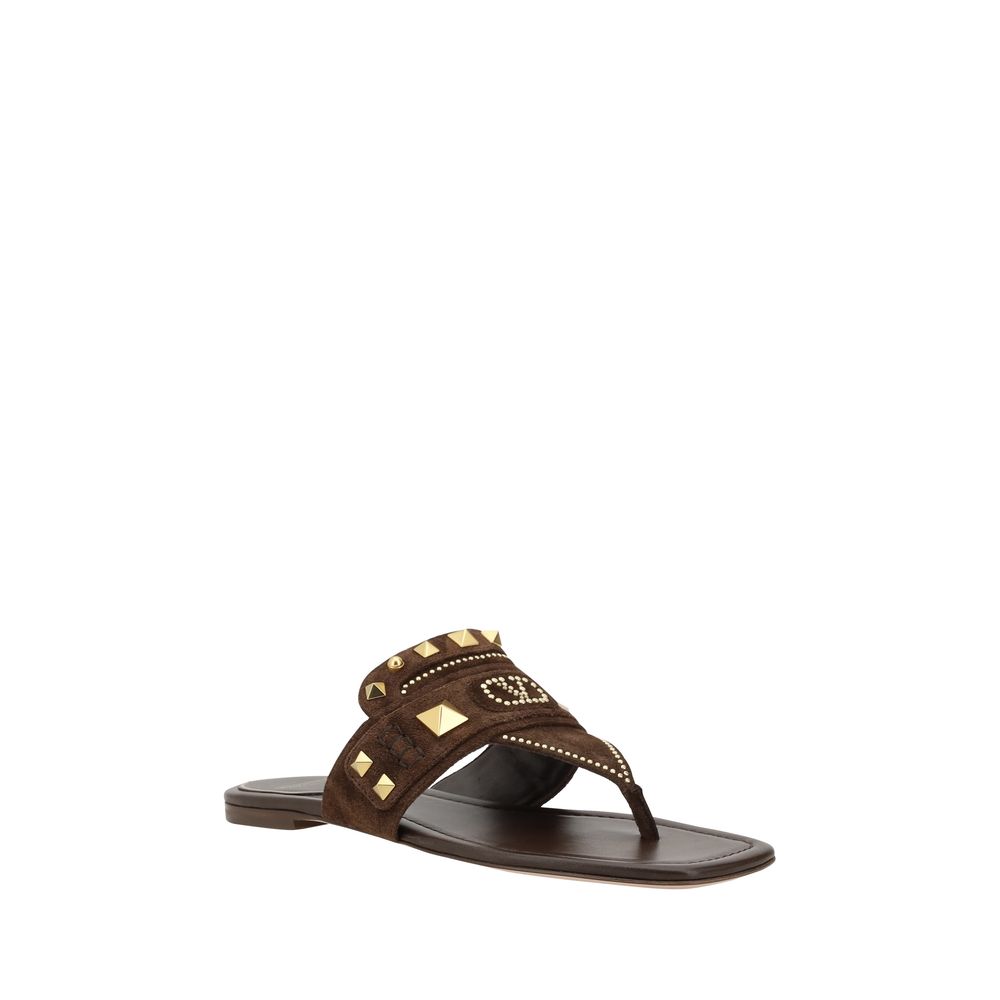 Sandales Valentino Garavani Thong brunes