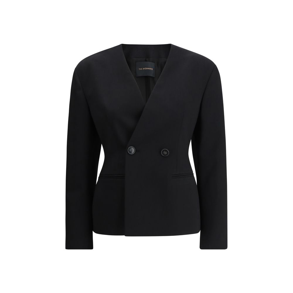 Veste The Andamane à double boutonnage noire