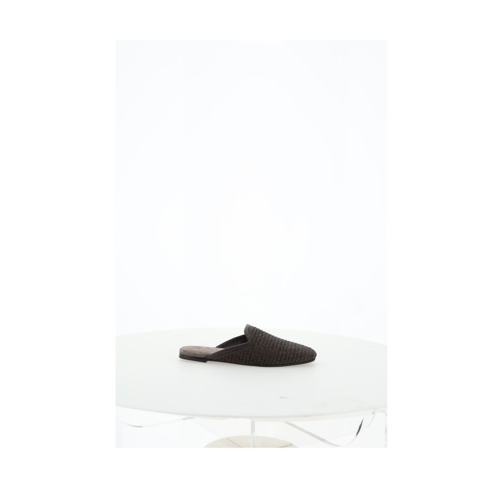 Mules Brunello Cucinelli chocolat