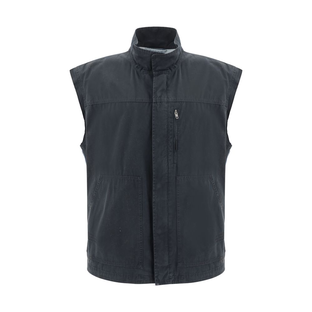Gilet MM6 Double Woven noir