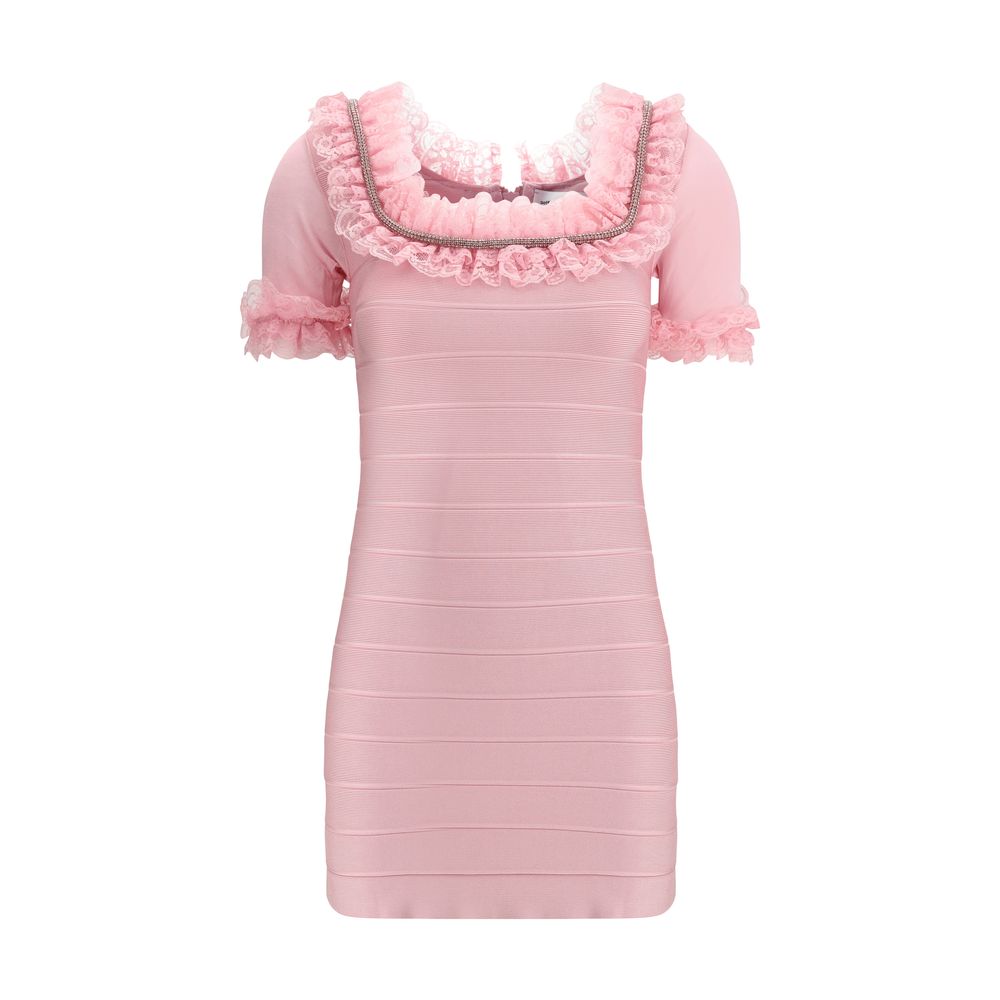 Robe Self-Portrait Ruffle mini noire