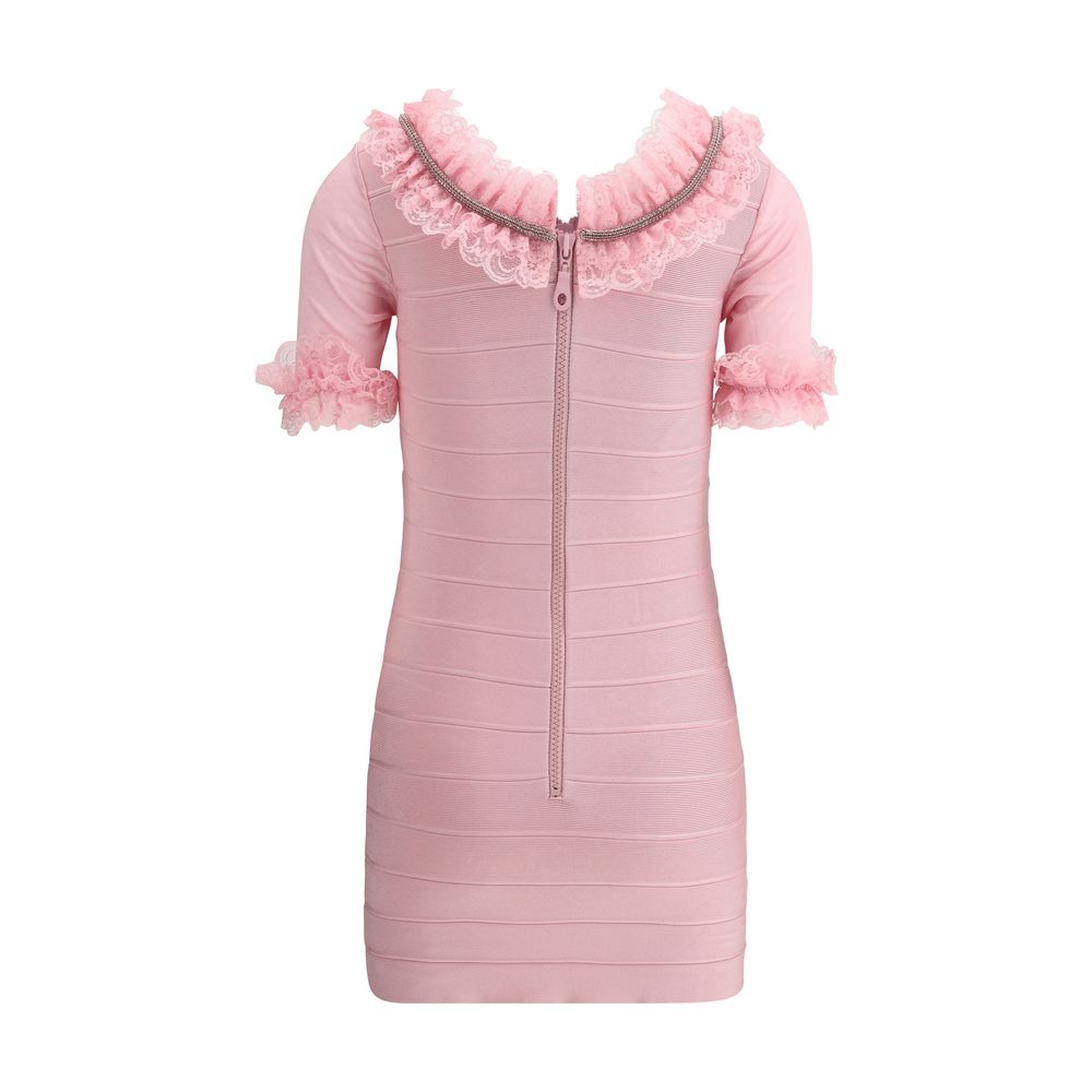 Robe Self-Portrait Ruffle mini noire