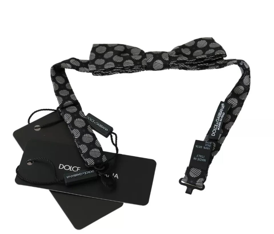 Nœud papillon Dolce & Gabbana noir à cercles