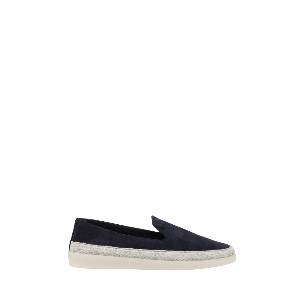 Mocassins Prada en daim gris