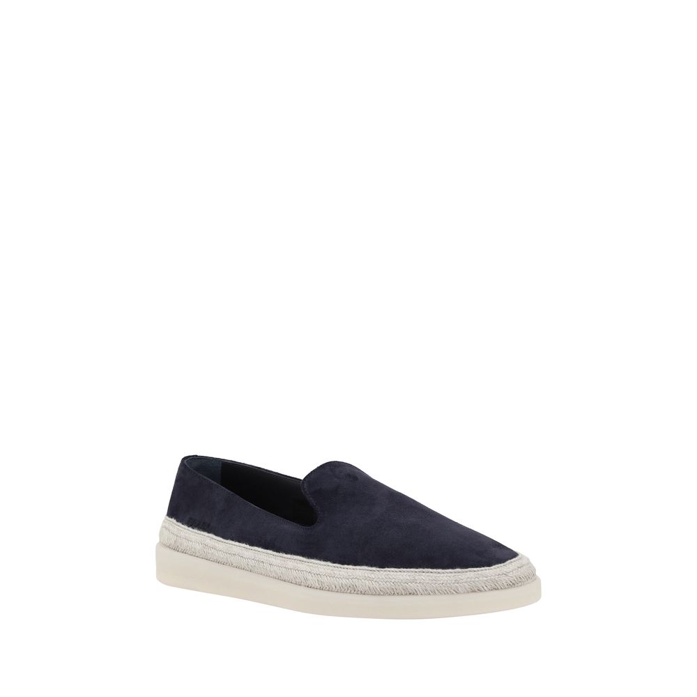 Mocassins Prada en daim gris