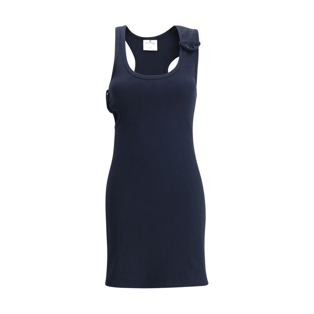 Robe Courrèges 90s midi noire