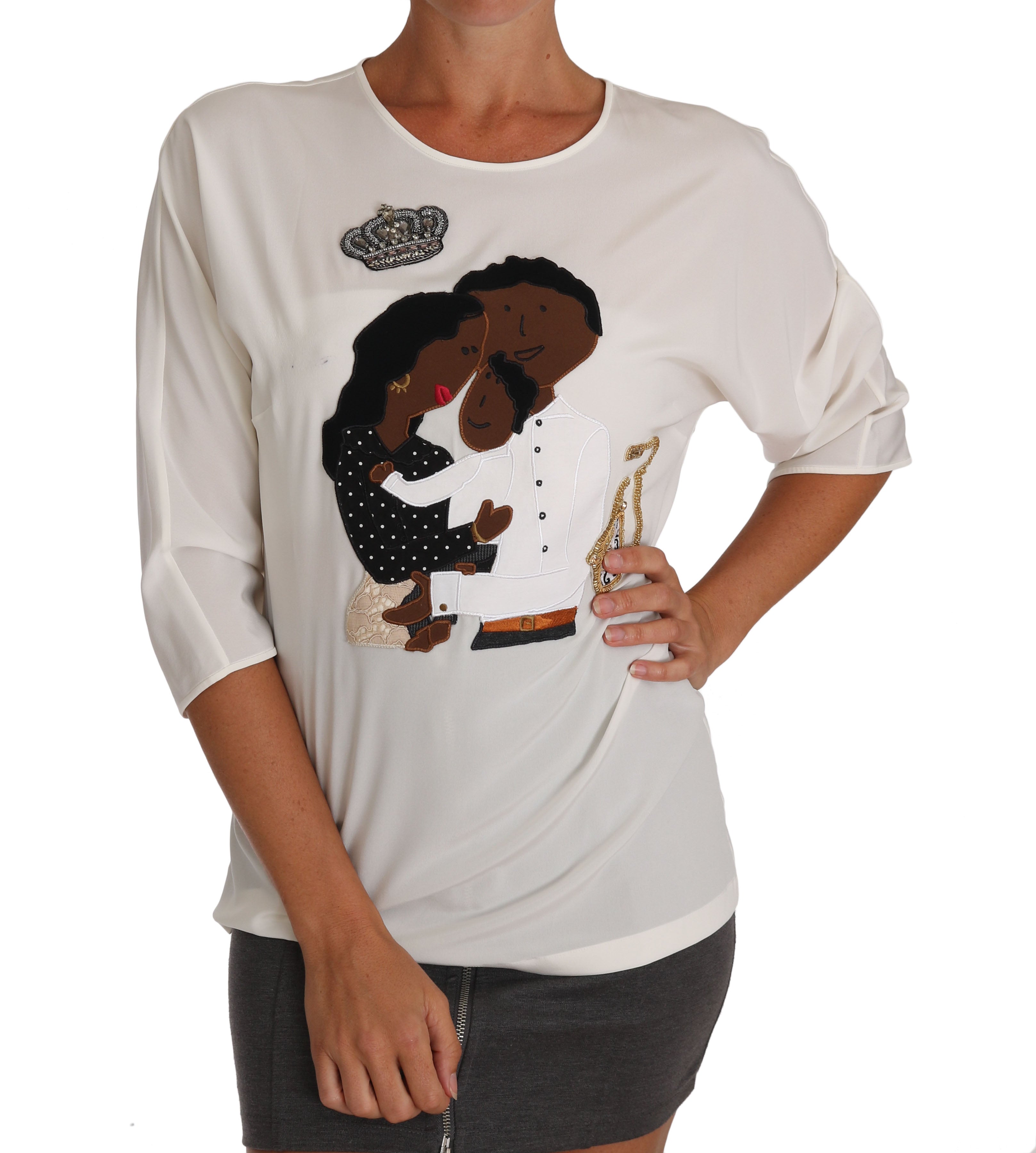 T-shirt Dolce & Gabbana #dgfamily blanc