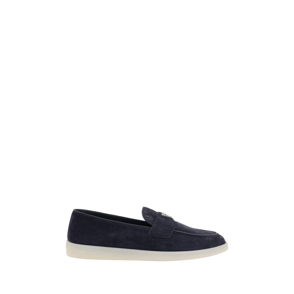 Mocassins Prada en cuir gris