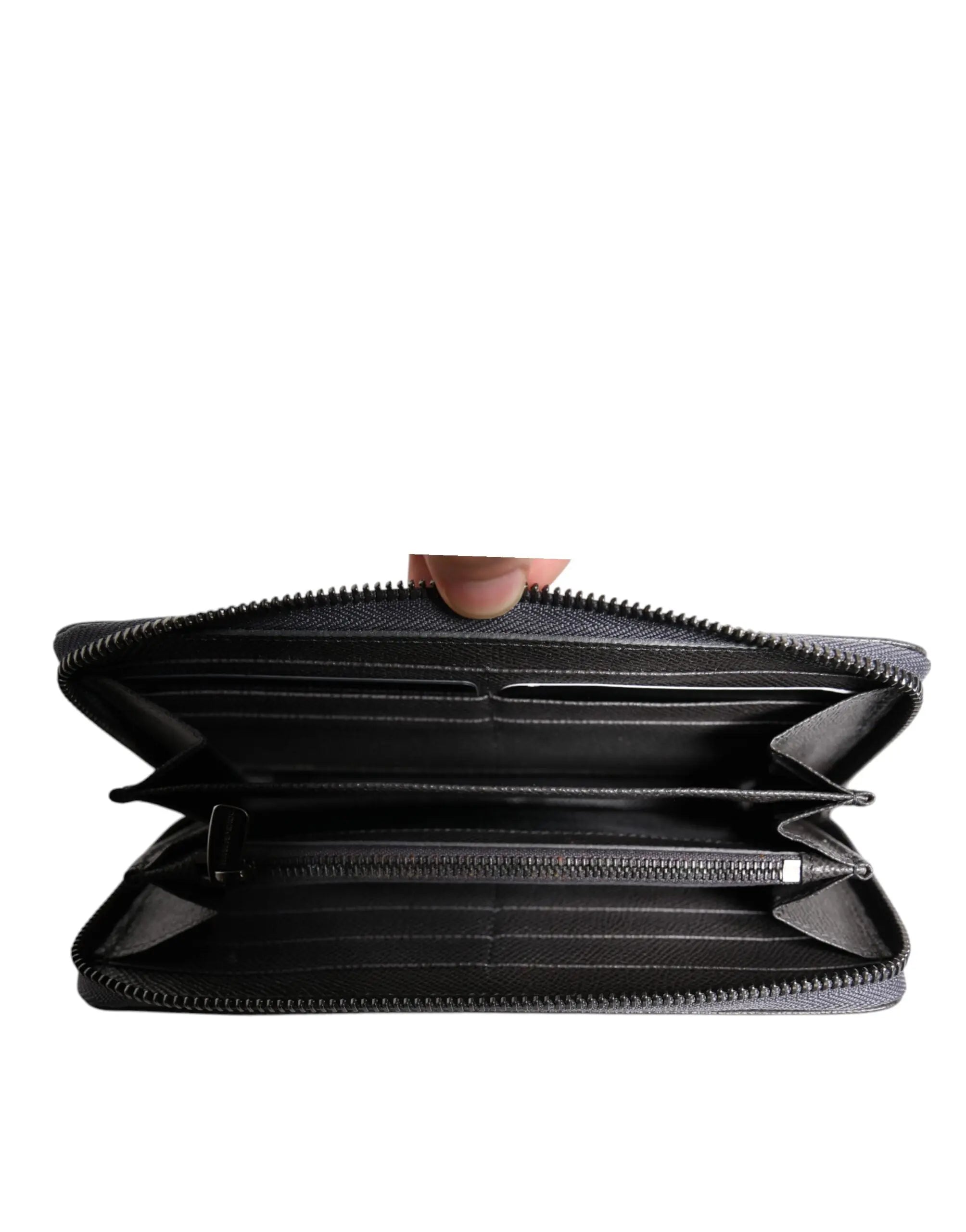 Portefeuille Dolce & Gabbana continental gris foncé Dolce & Gabbana
