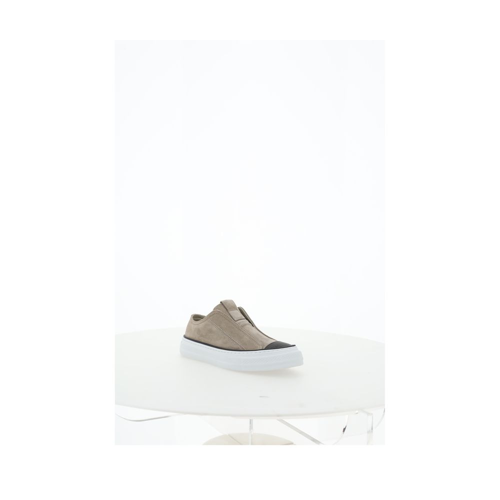 Baskets Brunello Cucinelli en cuir blanches