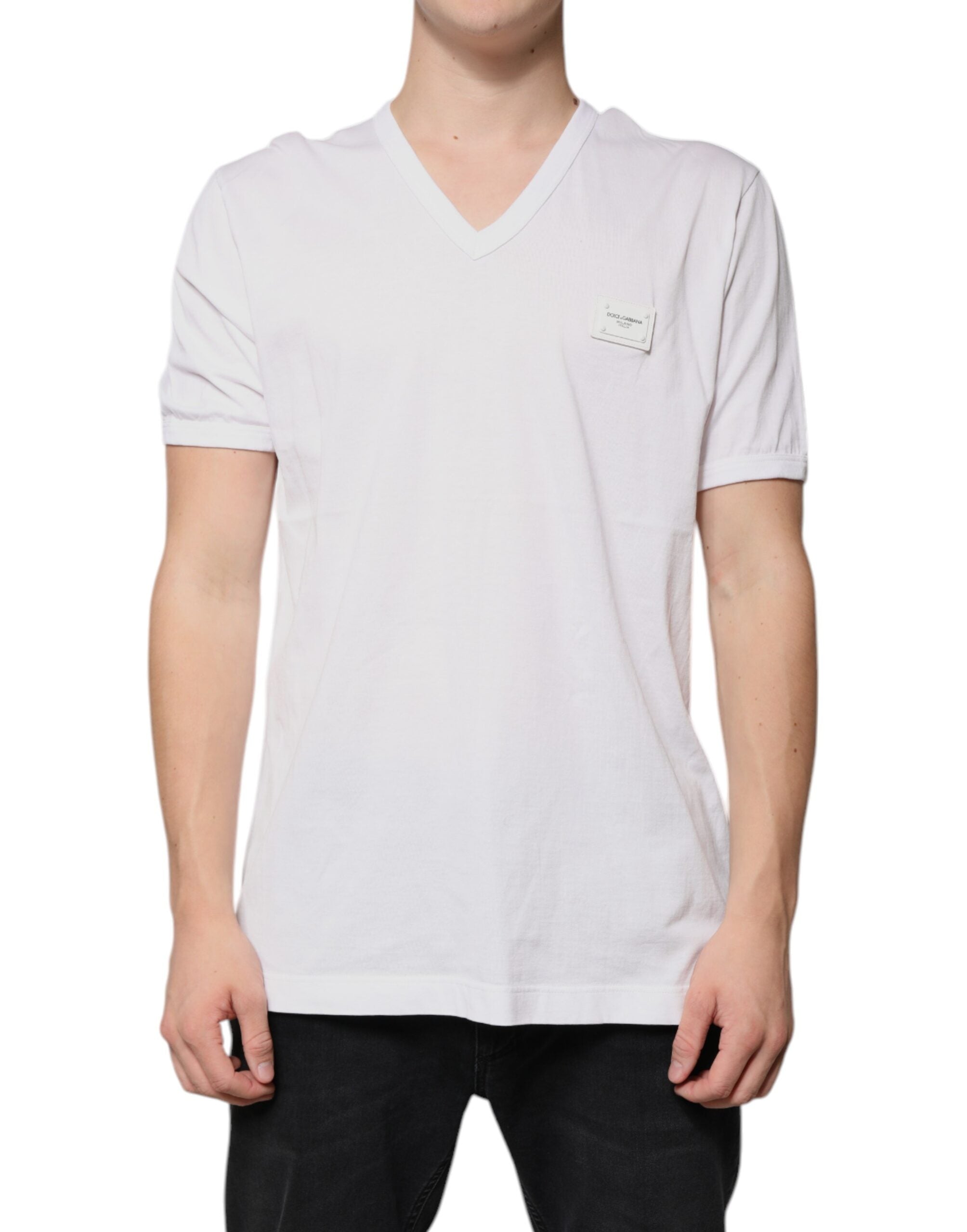 T-shirt Dolce & Gabbana v-neck blanc